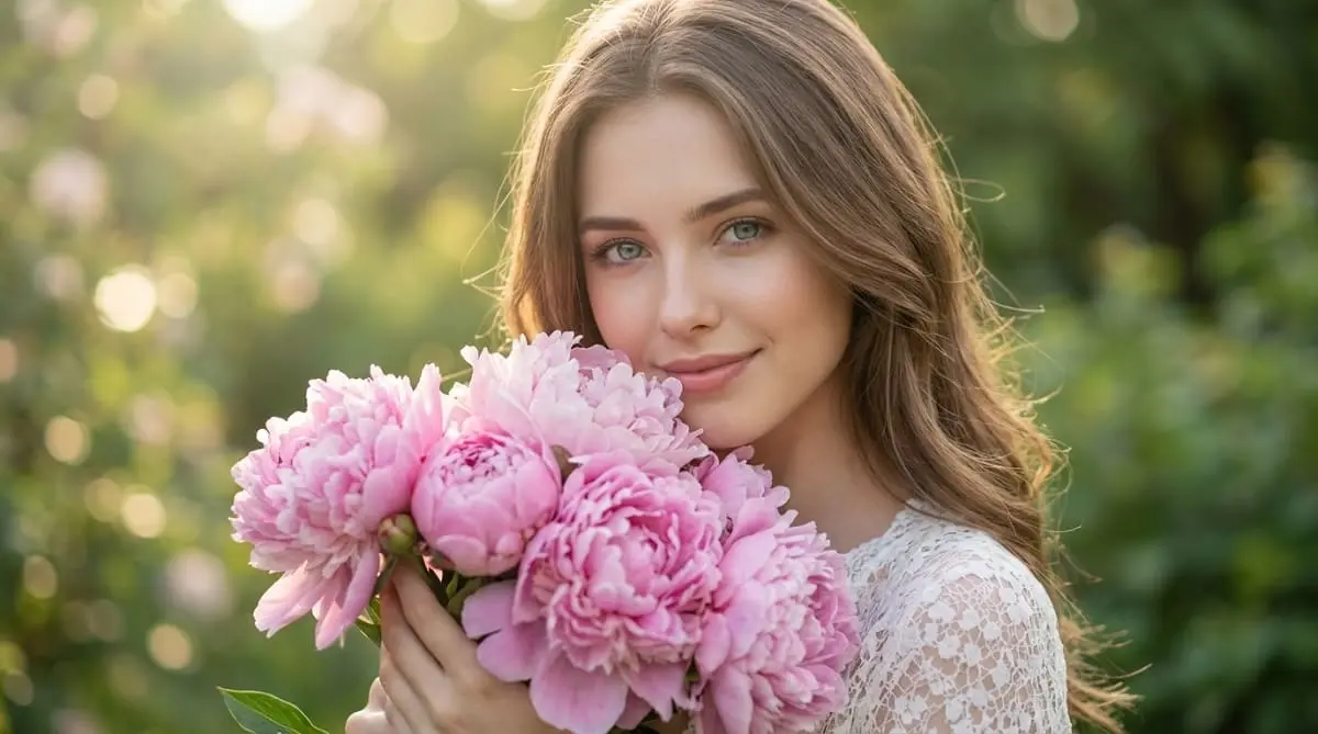 Идеи фотосессии девушки с цветами